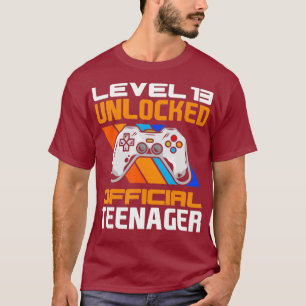 13th birthday boy teenager birthday retro gamer T-Shirt