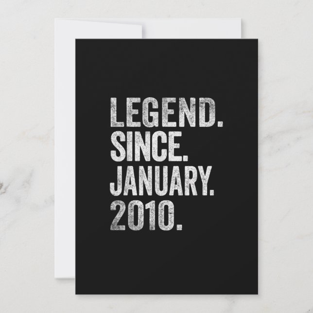 13th Birthday Boys 13 Years Old Legend Since Janua Invitation (Front)