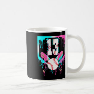 13th Birthday Bysebyll Home Plate Drip Ice Cream 1 Coffee Mug