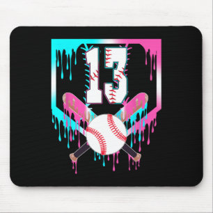 13th Birthday Bysebyll Home Plate Drip Ice Cream 1 Mouse Pad