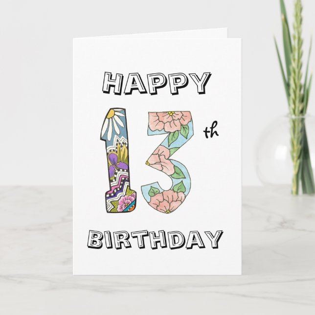 13th Birthday Card (Front)
