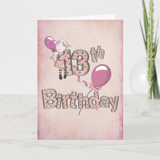 13th Birthday Card (Front)