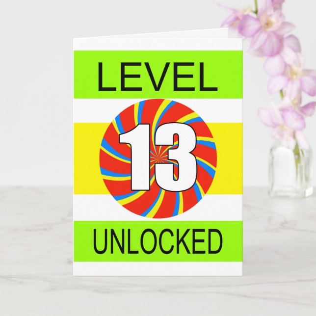 13th Birthday Computer Gamer Card (Orchid)