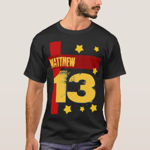 13th Birthday Custom Name BLACK RED GOLD V2 T-Shirt