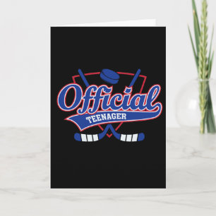 13th Birthday Decorations Hockey Winter Sports Fan Card