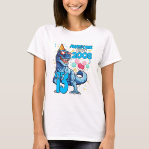 13th Birthday Dinosaur 13 Year Old Boy Kids T-Shirt