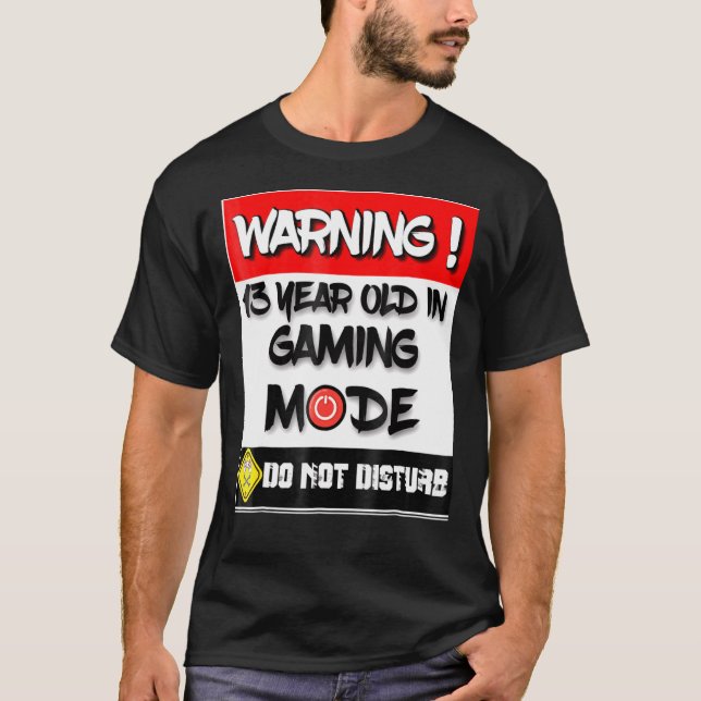 13th Birthday For Boys 13 Year Old Teen Gamers T-Shirt (Front)
