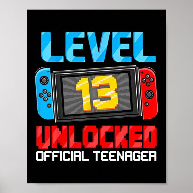 13th Birthday Game Level 13 Unlocked Official Teen Poster (Front)