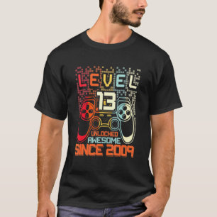 13th Birthday Gamer 13 Year Old Funny Level 13 Un T-Shirt