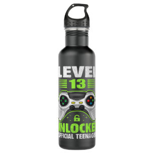 13th Birthday Gift Boys Level 13 Unlocked Official 710 Ml Water Bottle