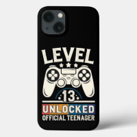 13th Birthday Gift Boys Level 13 Unlocked Official