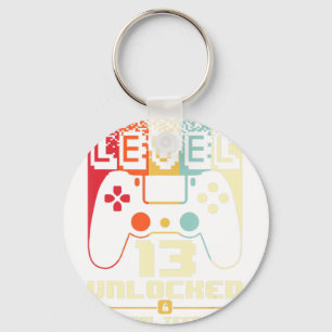 13th Birthday Gift Boys Level 13 Unlocked Official Key Ring
