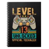 13th Birthday Gift Boys Level 13 Unlocked Official