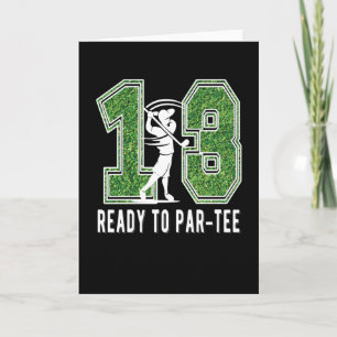 13th Birthday Gift Golf Player 13 Year Old Boy Card