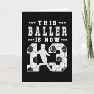 13th Birthday Gift Soccer Player 13 Year Old Boy Card