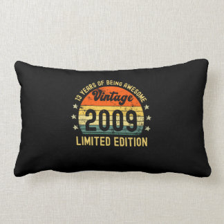 13th birthday gifts vintage 2009 limited edition lumbar cushion