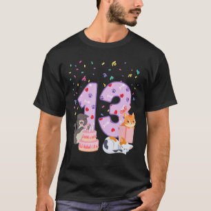 13th Birthday Girl cute Cat outfit 13 years old bd T-Shirt
