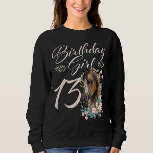 13th Birthday Girl Horse 13 Years Old Bday Sweatshirt