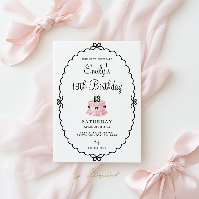 13th Birthday Girl Invitation (Creator Uploaded)