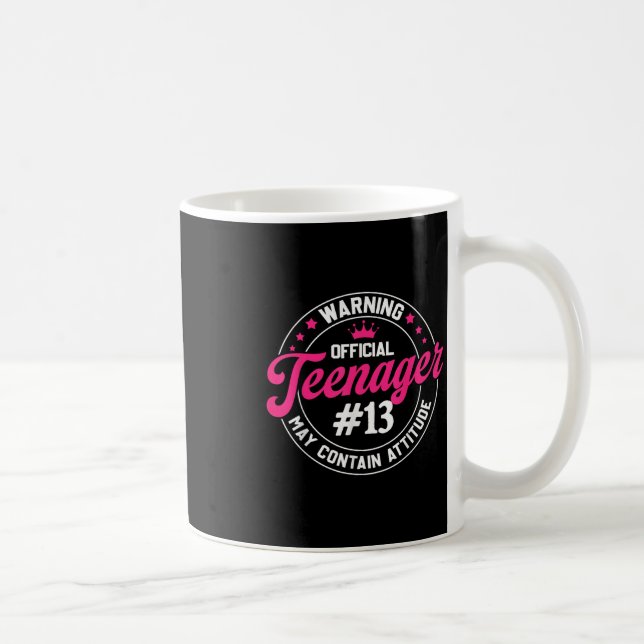 13th Birthday Girl Official Teenager Birthday 13 Y Coffee Mug (Right)