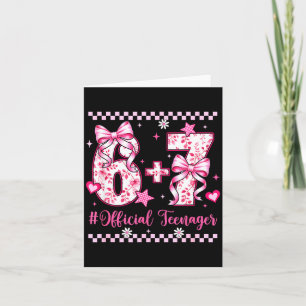 13th birthday girls 13 years teenager six seven card