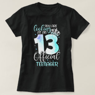 13th Birthday Girls Cute Official Teenager Birth T-Shirt