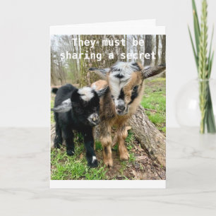 **13th BIRTHDAY** GOATS SHARE A SECRET ABOUT IT Card