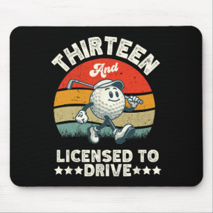 13th Birthday Golf Boys Birthday Par Tee 13 Year O Mouse Pad