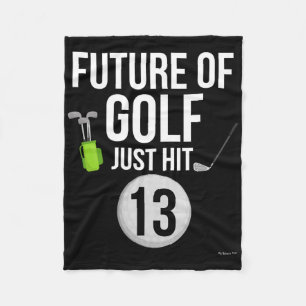 13th Birthday Golf T Shirt 13 Year Old Birthday Gi Fleece Blanket