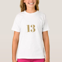 13th Birthday Happy Thirteen Gold Custom Age Gift 
