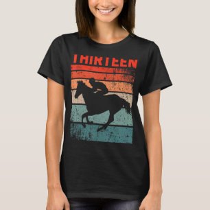 13th Birthday Horse Rider Fan 13 Years old Girls B T-Shirt