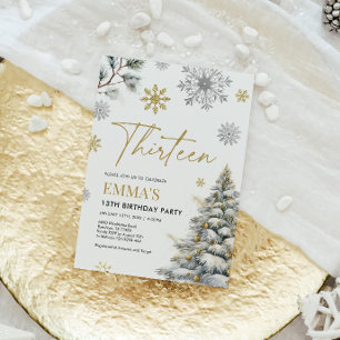 13th Birthday Invitation, Thirteen Birthday  Invitation