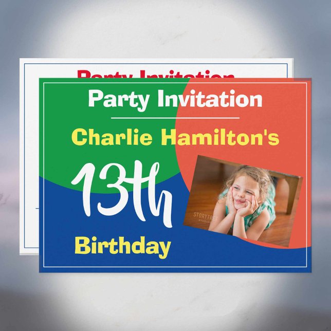 13th Birthday Invitation with Photo (Creator Uploaded)