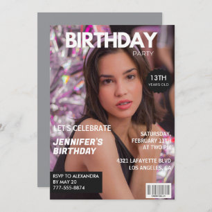 13th birthday invitations for her Magazine Cover