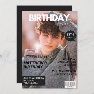 13th birthday invitations for him Magazine Cover