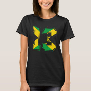 13th Birthday Jamaican 13 Years Old Number 13 Jama T-Shirt
