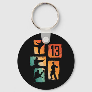 13th Birthday Karate Taekwondo 13 Years Old Boy Key Ring