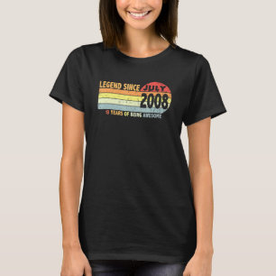 13th Birthday Legend Since July 2008 Born In 2008 T-Shirt