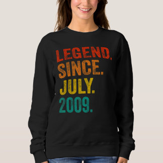 13th Birthday Legend Since July 2009 13 Years Old  Sweatshirt