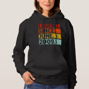 13th Birthday  Legend Since June 2009 13 Years Old Hoodie