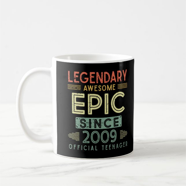 13th Birthday Legendary 2009 Official Teenager Coffee Mug (Left)