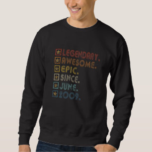 13th Birthday Legendary Awesome Epic Since June 20 Sweatshirt
