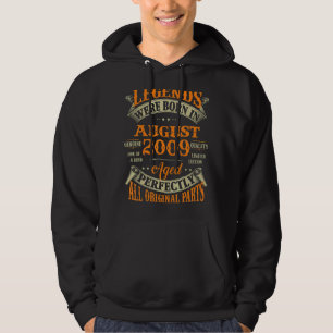 13th Birthday Legends Born In August 2009 13 Year Hoodie