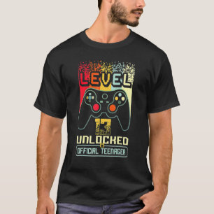 13th Birthday Level 13 Unlocked Official Teenager T-Shirt