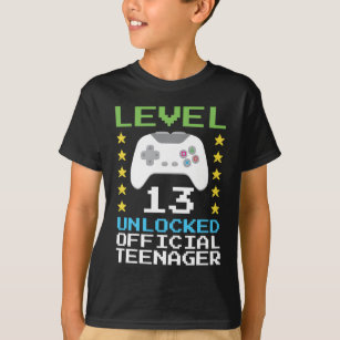 13th Birthday Level 13 Unlocked Official Teenager T-Shirt