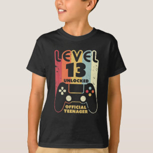 13th Birthday Level 13 Unlocked Official Teenager  T-Shirt
