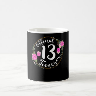 13th birthday official teenager 13 years old coffee mug