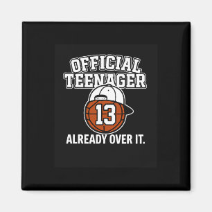 13th Birthday Official Teenager Funny Teen Sketll Magnet