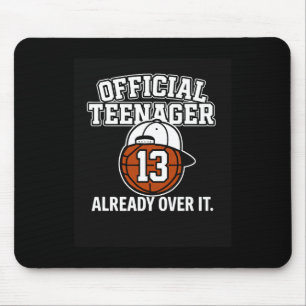 13th Birthday Official Teenager Funny Teen Sketll  Mouse Pad