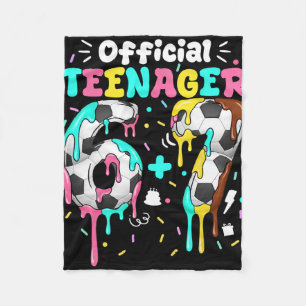 13th Birthday Official Teenager Six Seven 6+7 Boys Fleece Blanket